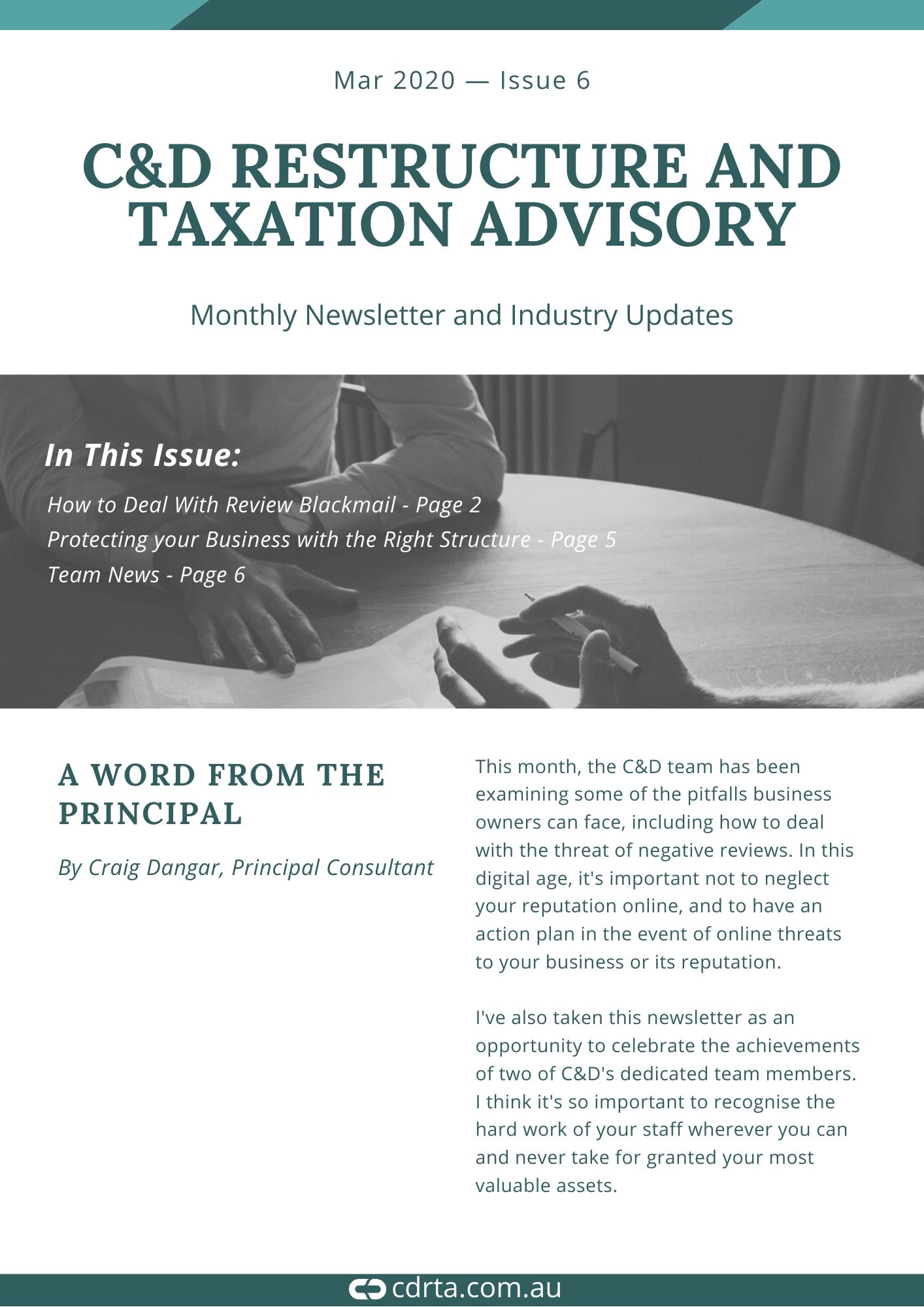 C&D March 2020 Newsletter